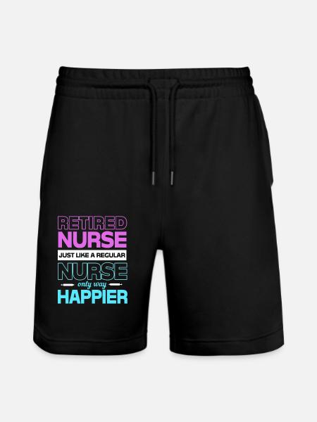 Krankenschwester Rente - Stanley/Stella Unisex Bio Joggingshorts Trainer  - Schwarz