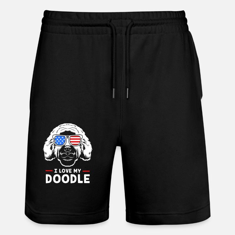 Goldendoodle - Stanley/Stella Unisex Bio Joggingshorts Trainer  - Schwarz