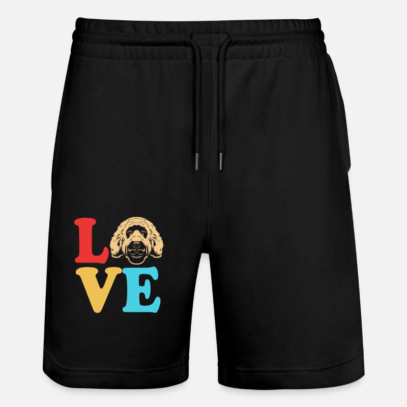 Goldendoodle - Stanley/Stella Unisex Bio Joggingshorts Trainer  - Schwarz