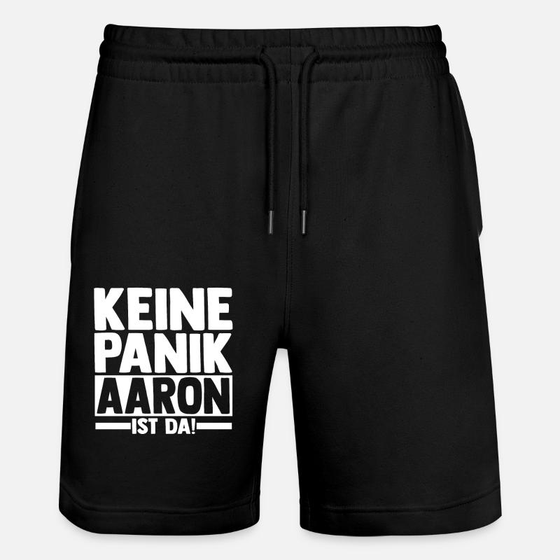 Prénom Aaron - Short de jogging bio TRAINER Stanley/Stella unisexe - noir