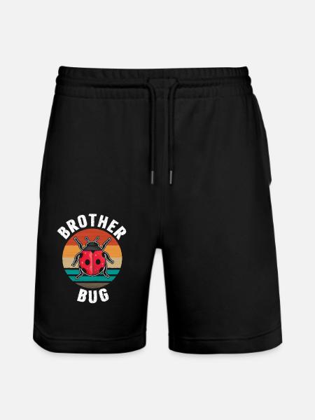 Brother Bug Retro Ladybug - Stanley/Stella Trainer Unisex Organic Jogging Shorts - black