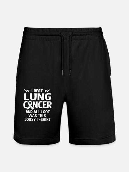 Lung Cancer Survivor Lung - Stanley/Stella Trainer Unisex Organic Jogging Shorts - black