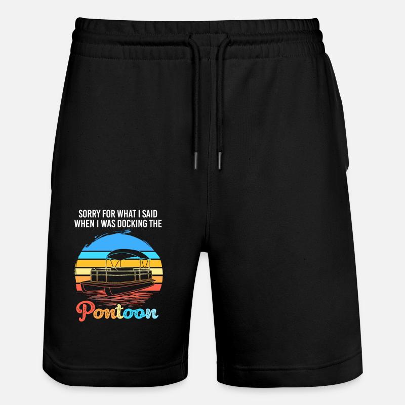 Pontonboot Boot Boote - Stanley/Stella Unisex Bio Joggingshorts Trainer  - Schwarz