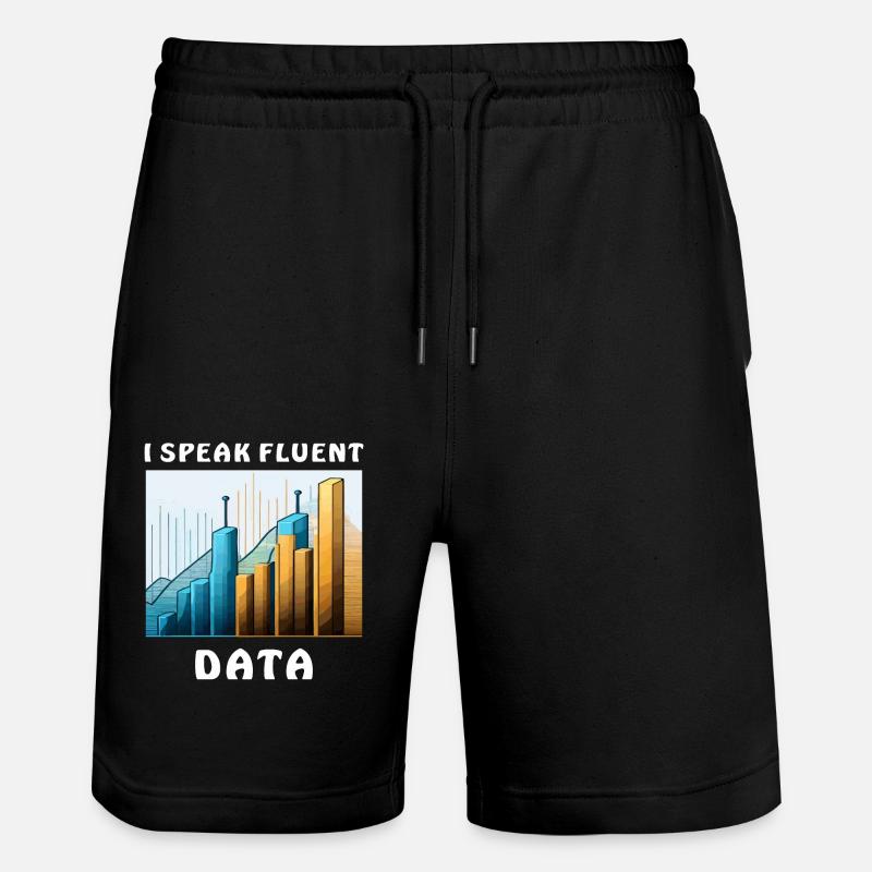 I SPEAK FLUENT DATA - Stanley/Stella Trainer Unisex Organic Jogging Shorts - black