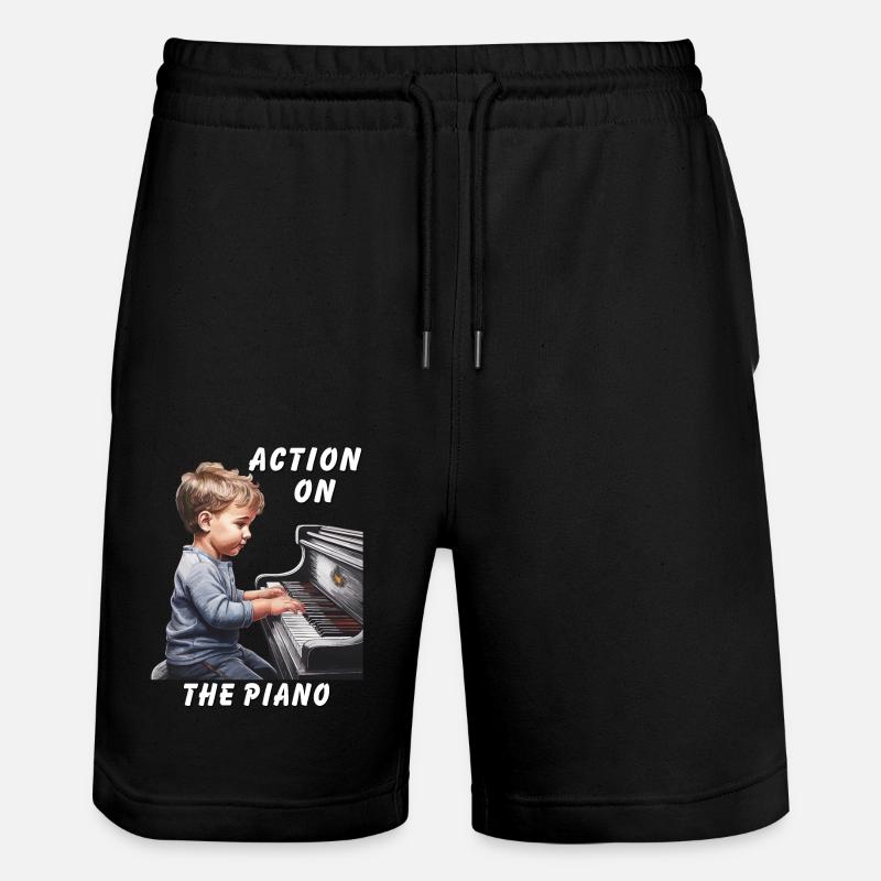 ACTION AU PIANO - Short de jogging bio TRAINER Stanley/Stella unisexe - noir