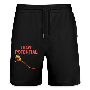 Paddleball Sport Athlète Pickleball Trainer Paddle - Short de jogging bio TRAINER Stanley/Stella unisexe - noir - Devant - Nik (191cm) & Marisol (170cm)