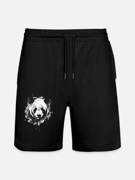 Panda - Stanley/Stella Trainer Unisex Organic Jogging Shorts - black