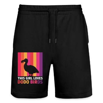 Dodo Dire Dodo Oiseau Fille Drôle Dodo Cadeau - Short de jogging bio TRAINER Stanley/Stella unisexe - noir - Devant - Nik (191cm) & Marisol (170cm)