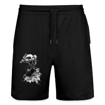 Truthahn - Stanley/Stella Unisex Bio Joggingshorts Trainer  - Schwarz - Vorne - Nik (191cm) & Marisol (170cm)