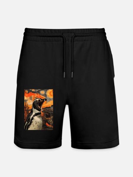 Penguin - Stanley/Stella Trainer Unisex Organic Jogging Shorts - black