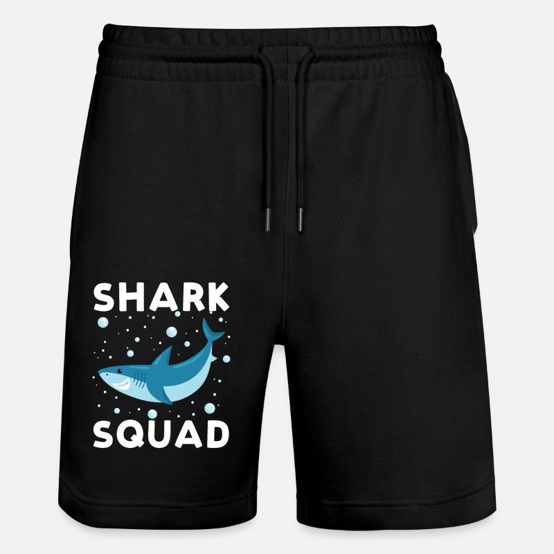 Cool Shark Squad con vibrazioni estive da tavola da surf - Pantaloncini da jogger ecologici unisex Trainer di Stanley/Stella - nero