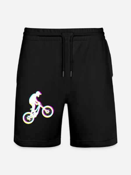 Mountain biking Mountain biking Mountain bikers - Stanley/Stella Trainer Unisex Organic Jogging Shorts - black