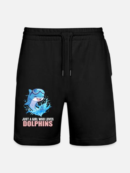 Dolphin Dolphins Dolphin - Stanley/Stella Trainer Unisex Organic Jogging Shorts - black