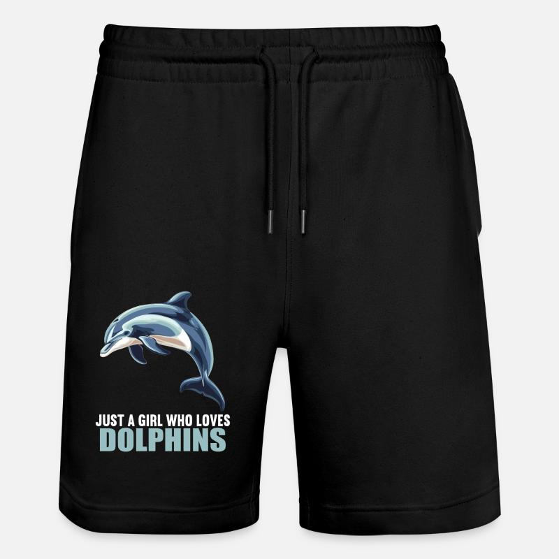 Dolphin Delfine Delfin - Stanley/Stella Unisex Bio Joggingshorts Trainer  - Schwarz