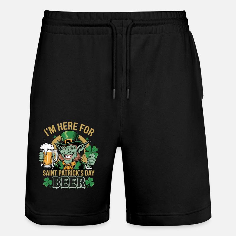 Saint-Patrick Bière Leprechaun Kobold Bier - Short de jogging bio TRAINER Stanley/Stella unisexe - noir