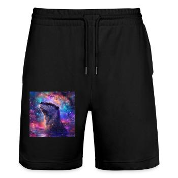 Otter - Stanley/Stella Unisex Bio Joggingshorts Trainer  - Schwarz - Vorne - Nik (191cm) & Marisol (170cm)