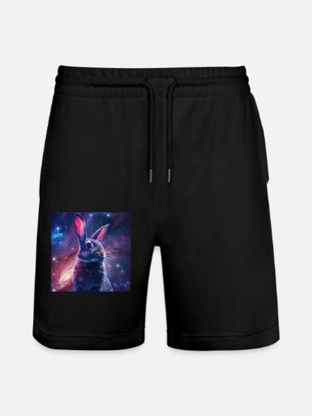 Rabbit - Stanley/Stella Trainer Unisex Organic Jogging Shorts - black