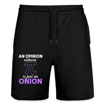 Oignon - Short de jogging bio TRAINER Stanley/Stella unisexe - noir - Devant - Nik (191cm) & Marisol (170cm)