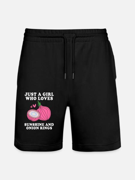 onion - Stanley/Stella Trainer Unisex Organic Jogging Shorts - black