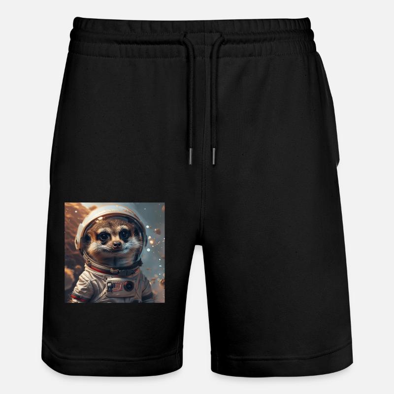 Erdmännchen - Stanley/Stella Unisex Bio Joggingshorts Trainer  - Schwarz