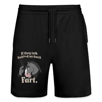 Pferd - Stanley/Stella Unisex Bio Joggingshorts Trainer  - Schwarz - Vorne - Nik (191cm) & Marisol (170cm)