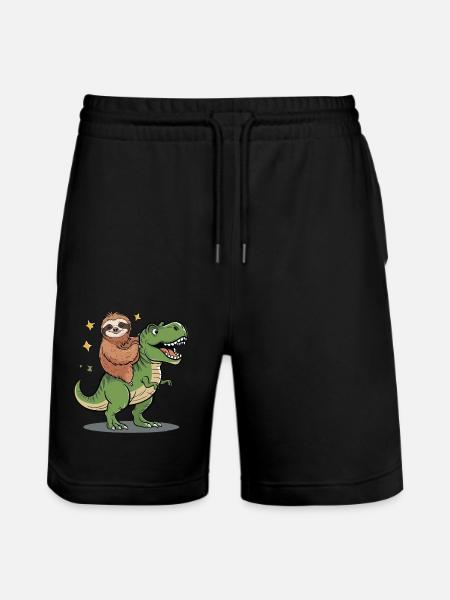 Sloth - Stanley/Stella Trainer Unisex Organic Jogging Shorts - black