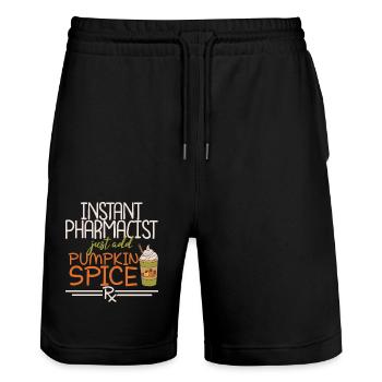 Apothecary Thanksgiving Pumpkin Spice - Stanley/Stella Trainer Unisex Organic Jogging Shorts - black - Front - Nik (191cm) & Marisol (170cm)
