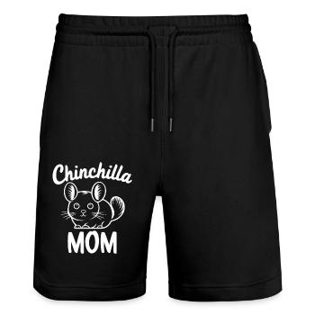 Chinchilla disant maman drôle Chinchilla cadeau - Short de jogging bio TRAINER Stanley/Stella unisexe - noir - Devant - Nik (191cm) & Marisol (170cm)