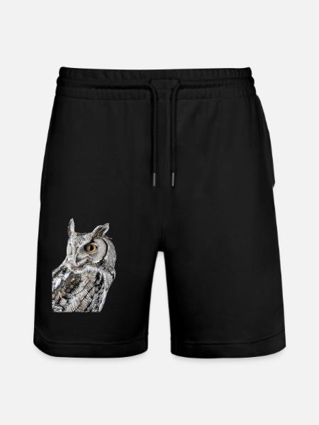 Eule - Stanley/Stella Unisex Bio Joggingshorts Trainer - Schwarz