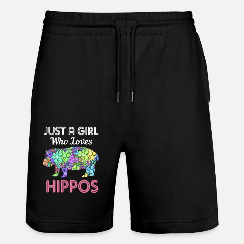 Hippopotame - Short de jogging bio TRAINER Stanley/Stella unisexe - noir