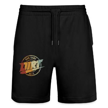 Baseball Sports Baseball Player Pitcher Catcher USA - Stanley/Stella Trainer Unisex Organic Jogging Shorts - black - Front - Nik (191cm) & Marisol (170cm)