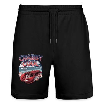 Crabby Cool für Meeresfrüchte Liebhaber - Stanley/Stella Unisex Bio Joggingshorts Trainer  - Schwarz - Vorne - Nik (191cm) & Marisol (170cm)