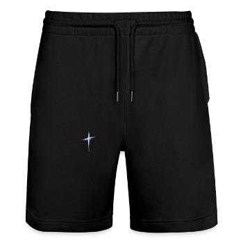 Jésus-Christ Christianisme Dieu Bible - Short de jogging bio TRAINER Stanley/Stella unisexe - noir - Devant - Nik (191cm) & Marisol (170cm)