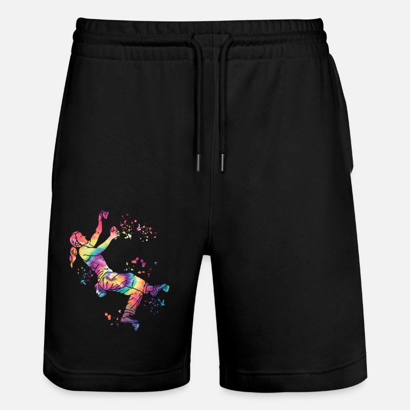 Boulderer Colorsplash Boulder Bouldern - Stanley/Stella Unisex Bio Joggingshorts Trainer  - Schwarz