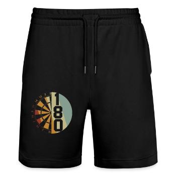Cadeau de fléchettes Jeu de fléchettes Bullseye - Short de jogging bio TRAINER Stanley/Stella unisexe - noir - Devant - Nik (191cm) & Marisol (170cm)