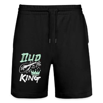 Oud king - Stanley/Stella Unisex Bio Joggingshorts Trainer  - Schwarz - Vorne - Nik (191cm) & Marisol (170cm)