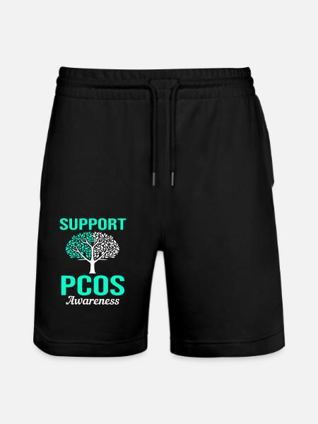 Pcos Awareness - Stanley/Stella Trainer Unisex Organic Jogging Shorts - black