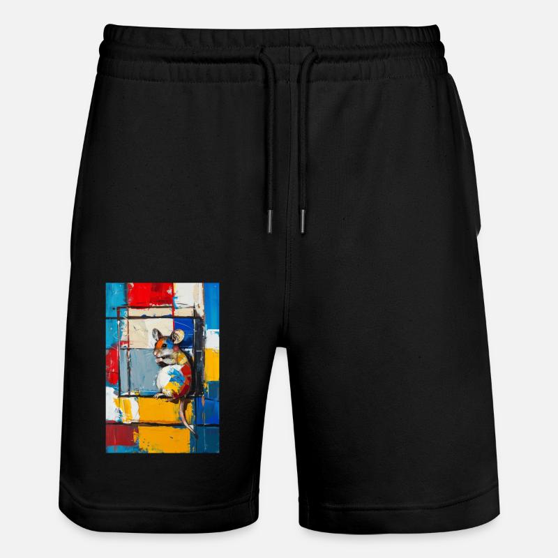 Dormouse - Stanley/Stella Trainer Unisex Organic Jogging Shorts - black