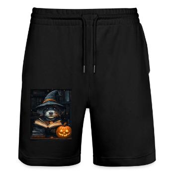 Halloween Cadeau Femmes Chien Hommes Enfants Décoration - Short de jogging bio TRAINER Stanley/Stella unisexe - noir - Devant - Nik (191cm) & Marisol (170cm)