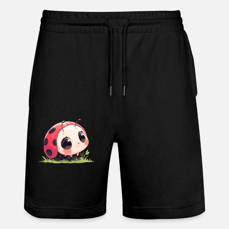 Ladybug Marienkäfer - Stanley/Stella Unisex Bio Joggingshorts Trainer  - Schwarz