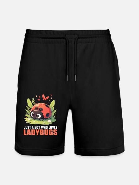Ladybug Marienkäfer - Stanley/Stella Unisex Bio Joggingshorts Trainer  - Schwarz