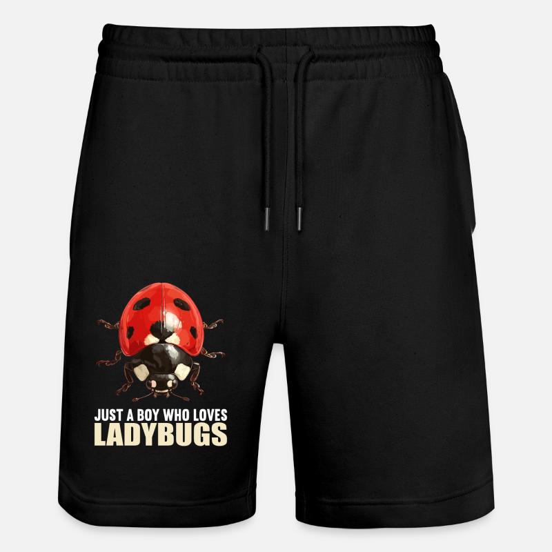 Ladybug Marienkäfer - Stanley/Stella Trainer Unisex Organic Jogging Shorts - black