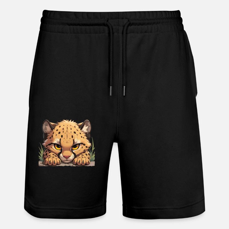 Guépard Geparde Gepard - Short de jogging bio TRAINER Stanley/Stella unisexe - noir