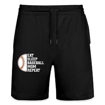 Baseball Sports Joueur de baseball Lanceur Receveur États-Unis - Short de jogging bio TRAINER Stanley/Stella unisexe - noir - Devant - Nik (191cm) & Marisol (170cm)