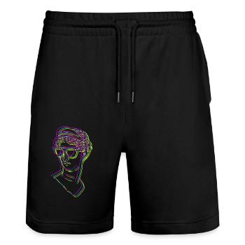 Ancient God Greek Demeter Mythology - Stanley/Stella Trainer Unisex Organic Jogging Shorts - black - Front - Nik (191cm) & Marisol (170cm)