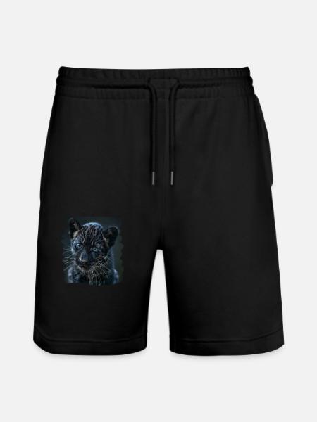 Panthers Panther - Stanley/Stella Trainer Unisex Organic Jogging Shorts - black