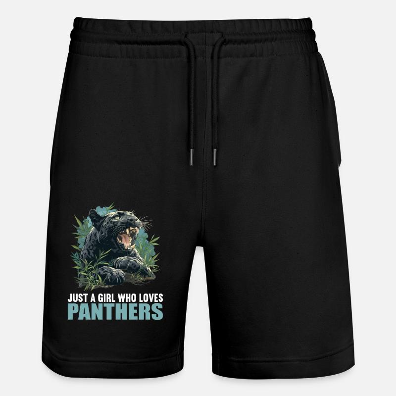 Panthers Panther - Stanley/Stella Trainer Unisex Organic Jogging Shorts - black