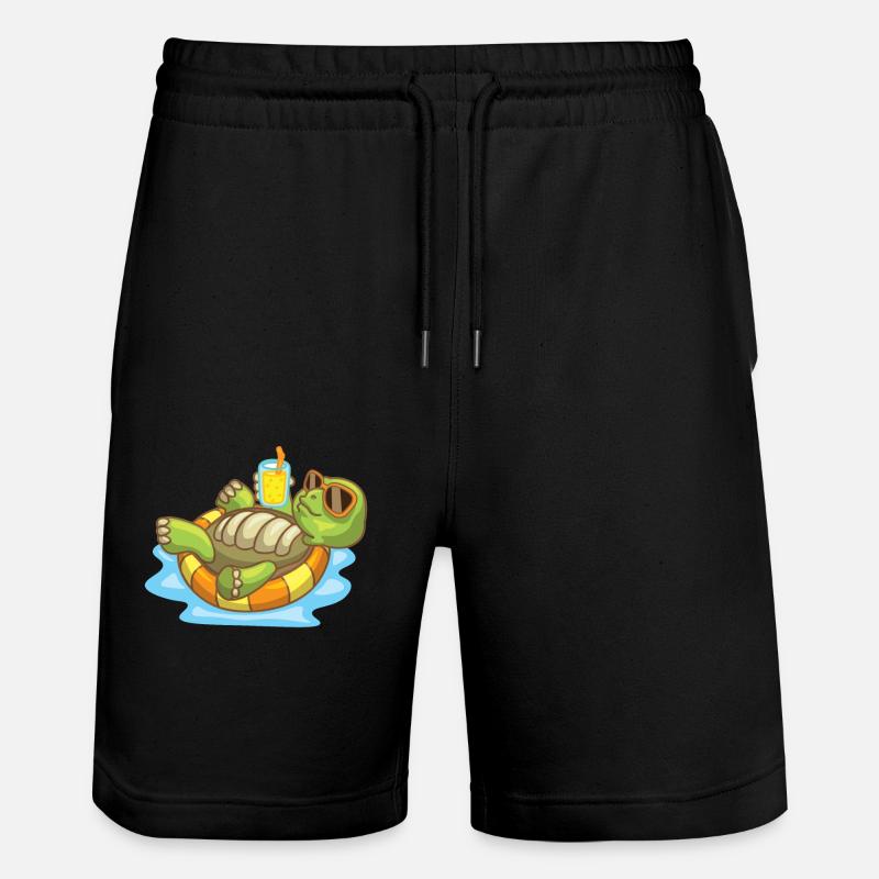 Sea Turtle Ocean Beach Swimming Turtle - Stanley/Stella Trainer Unisex Organic Jogging Shorts - black
