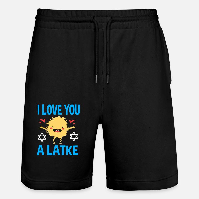 Chanukkah - Stanley/Stella Unisex Bio Joggingshorts Trainer - Schwarz