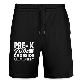 Pre K Teacher Tribe Lakeside Elementary - Stanley/Stella Trainer Unisex Organic Jogging Shorts - black - Front - Nik (191cm) & Marisol (170cm)